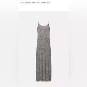 ZARA SEQUIN SLIP DRESS ZW COLLECTION